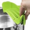Kitchen Snap and Strain Strainer, Clip On Silicone Colander, Fits all Pots and Bowls Lime Green