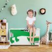 Kidbot Kids Toy Box Wooden Storage Chest 80x40x44.5cm Crocodile Pattern Green