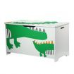 Kidbot Kids Toy Box Wooden Storage Chest 80x40x44.5cm Crocodile Pattern Green