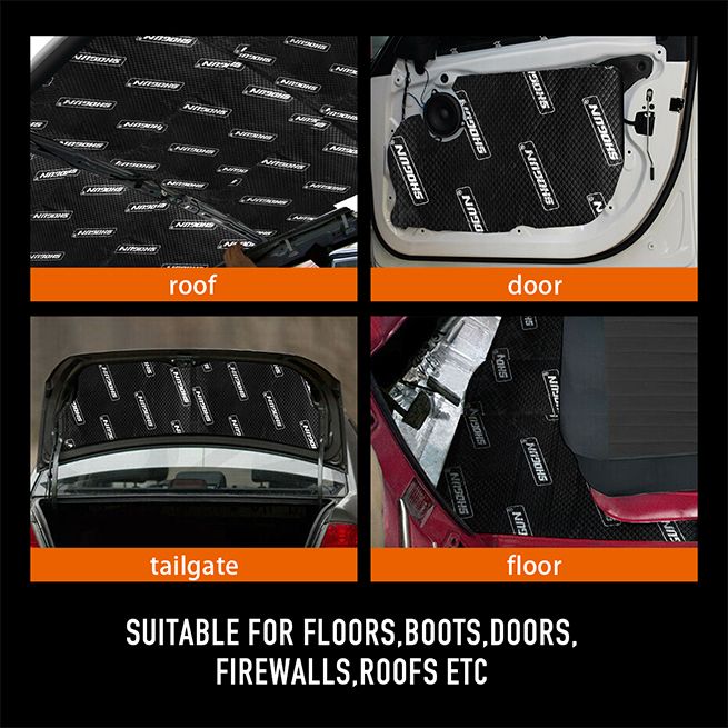 10Pcs Car Truck Vibration Sound Deadening Mat 2.7mm Butyl Rubber Sound Deadeners