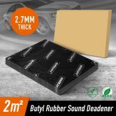 Butyl Sound Deadener Car Deadening Insulation Mat Automotive Proofing Noise Shield Truck Vibration 2.7mm Rubber s 2 Square Meter 10Pcs
