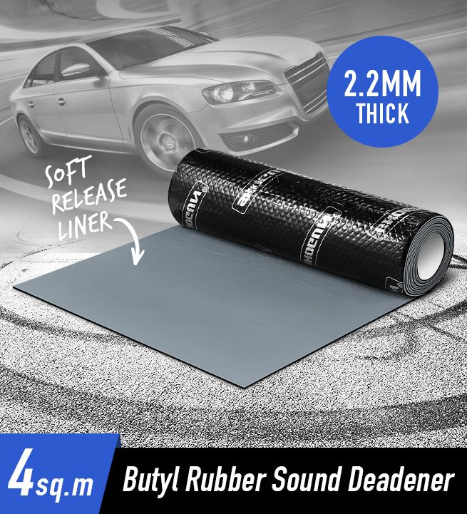 2.2mm 4mÂ˛ Butyl Rubber Sound Deadeners 50x800cm Car Sound Deadening Insulation Mat