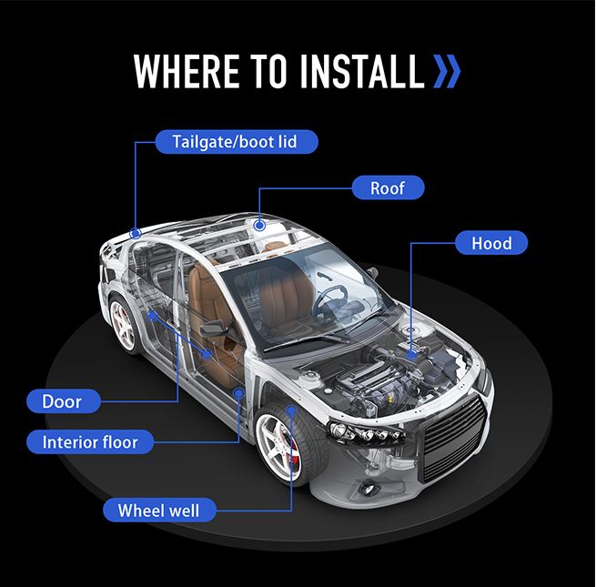 2.2mm 4mÂ˛ Butyl Rubber Sound Deadeners 50x800cm Car Sound Deadening Insulation Mat