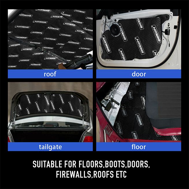 2.7mm 50x800cm Car Sound Deadening Insulation Mat 4mÂ˛ Butyl Rubber Sound Deadeners