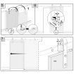 2.4m Sturdy Steel Sliding Barn Door Hardware Kit for Interior Home Office Closet