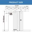2.4m Sturdy Steel Sliding Barn Door Hardware Kit for Interior Home Office Closet