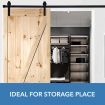 2.4m Sturdy Steel Sliding Barn Door Hardware Kit for Interior Home Office Closet