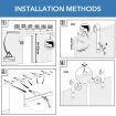2.4m Sturdy Steel Sliding Barn Door Hardware Kit for Interior Home Office Closet