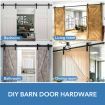Barn Door Hardware Track Set 3.63m Carbon Steel Double Sliding