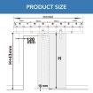 Barn Door Hardware Track Set 3.63m Carbon Steel Double Sliding