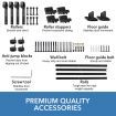 Barn Door Hardware Track Set 3.63m Carbon Steel Double Sliding