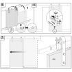 Double Door Sliding Barn Door Hardware Track Roller Stopper Floor Guide Kit 4.07m Black