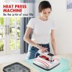 Heat Press Machine 5IN1 Portable Digital Heat Transfer 25x25cm for T-shirts Mug Cap