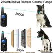 Dog Training Collar with Beep, Vibration, Shock and Light Training Modes, Rechargeable Dog Shock Collar with Long Remote Range, Waterproof