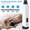 Dog Nail Grinder with LED Light - Upgraded 2-Speed Electric Pet Nail Trimmer Powerful Painless Paws Grooming & Smoothing for Small Medium Large Dogs & Cats