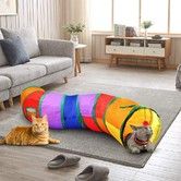 Cat Tunnel with Play Ball, Interactive Peek-a-Boo Cat Chute Cat Tube Toy, Camouflage S-Tunnel for Indoor Cat, Best for Pet