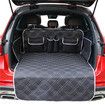 SUV Cargo Liner for Dogs, Waterproof Pet Cargo Cover with Side Flap Protector 2 Pockets