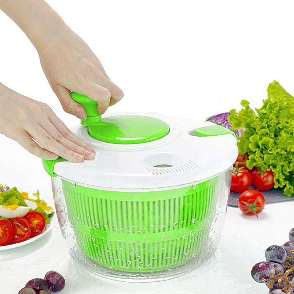 Salad Spinner Dryer, Cooking Grips Salad Spinner - 5L Large Capacity, Easy Spin for Tastier Salads & Dishwasher Safe