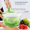 Salad Spinner Dryer, Cooking Grips Salad Spinner - 5L Large Capacity, Easy Spin for Tastier Salads & Dishwasher Safe