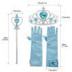 Princess Dress Up Party Accessories for Princess Costume Gloves Tiara Wand Necklace Earrings Bracelet and Ring Gift Set 9pcs
