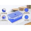 1 Set of 4pcs 1200ml/800ml/500ml/350ml Silicone box for Kitchen, Microwave and Freezer safe