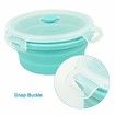 1 Set of 4pcs Round Collapsible Silicone with Airtight Lids for Kitchen, Microwave and Freezer safe