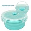 1 Set of 4pcs Round Collapsible Silicone with Airtight Lids for Kitchen, Microwave and Freezer safe