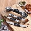 Measuring Spoons Magnetic Set 8PCS Dual Sided Stainless Steel Spice Jars Fits Kitchen Cooking Baking Tools Precise Seasoning Collection
