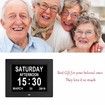 Extra Large 8inch 17x22cm Display Digital Calendar Clock USB MUSIC VEDIO PIC PLAYER Great gifts for Seniors Elderly