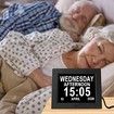 Extra Large 8inch 17x22cm Display Digital Calendar Clock USB MUSIC VEDIO PIC PLAYER Great gifts for Seniors Elderly