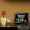 Extra Large 8inch 17x22cm Display Digital Calendar Clock USB MUSIC VEDIO PIC PLAYER Great gifts for Seniors Elderly