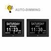 Extra Large 8inch 17x22cm Display Digital Calendar Clock USB MUSIC VEDIO PIC PLAYER Great gifts for Seniors Elderly