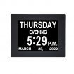 Extra Large 8inch 17x22cm Display Digital Calendar Clock USB MUSIC VEDIO PIC PLAYER Great gifts for Seniors Elderly
