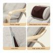 Homasa Wooden Massage Chair Rocking Recliner Chair Chaise Lounge Chair Off White