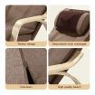 Homasa Wooden Massage Chair Rocking Recliner Chair Chaise Lounge Chair Brown
