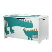 Kidbot Kids Toy Box Wooden Storage Chest 80x40x44.5cm Crocodile Pattern Blue