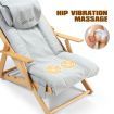 Homasa Wooden Massage Chair Adjustable Recliner Chair Chaise Lounge Chair Gray