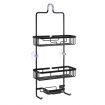 Aluminum Hanging Shower Caddy 3-Shelf Bathroom Organiser Storage Shelves Black