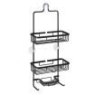 Aluminum Hanging Shower Caddy 3-Shelf Bathroom Organiser Storage Shelves Black