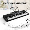 Melodic Electronic 61-Lighted Key Piano Keyboard 24 Demo Songs USB Jacks Music Stand