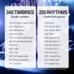Melodic 61-Key Electronic Piano Keyboard 345 Timbres 40 Demo Songs Music Stand