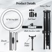 10 Inch LED Ring Light Selfie Ring Light with Adjustable Tripod Stand for Makeup Video Vlog
