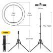 10 Inch LED Ring Light Selfie Ring Light with Adjustable Tripod Stand for Makeup Video Vlog