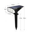 2x 40 LED Solar Powered Garden Lights Outdoor Security Sensor Spotlight
