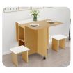 Multifunctional 5 Piece Foldable Dining Table and Chair Set Wooden Home Furniture