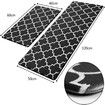 2 PCS Flannel Kitchen Mat Cushioned Anti-Fatigue Kitchen Rug, Waterproof Non-Slip col black