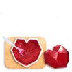 Heart Mold, Silicone Molds Diamond Heart Love Shaped Molds Trays Non-Stick Letter Chocolate Molds with Wooden Hammers Silicone Brush for Mousse Cake Dessert Biscuit DIY Baking Tools