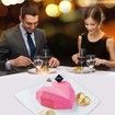 Heart Mold, Silicone Molds Diamond Heart Love Shaped Molds Trays Non-Stick Letter Chocolate Molds with Wooden Hammers Silicone Brush for Mousse Cake Dessert Biscuit DIY Baking Tools