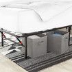 Collapsible Fabric Storage Cubes Organizer with Handles, Beige - Pack of 2(Grey)