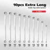 10pcs Wrench Spanner Set Metric Ratchet 72 Tooth Gear Double Ring Cr-V Steel Hand Ratcheting Tool Kit